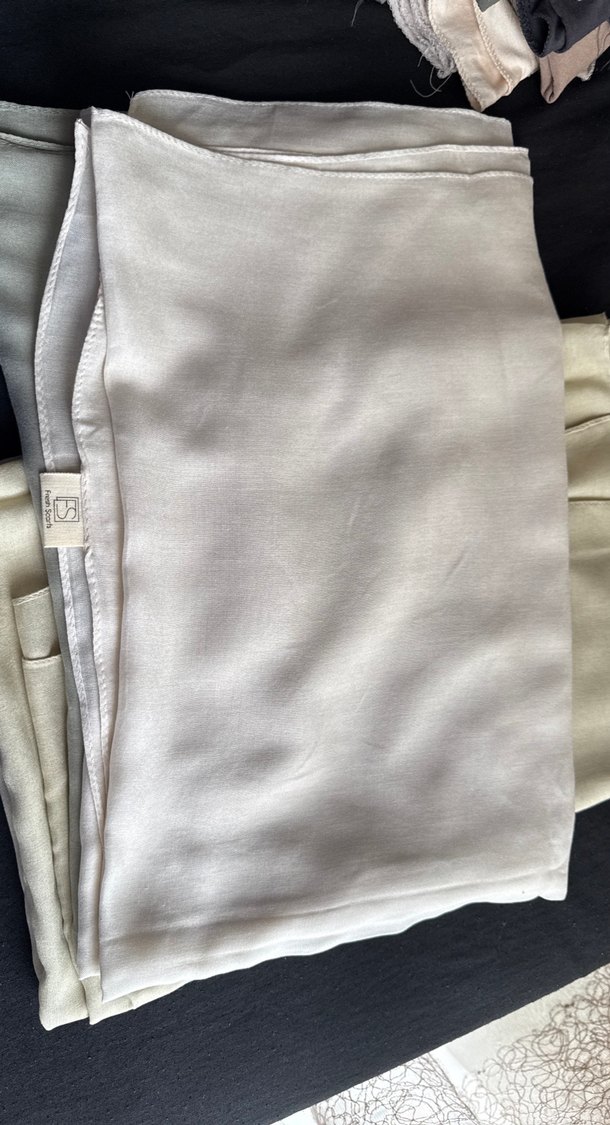 Fresh Scarf Rami Viskon şal Fildişi Renk - Görsel 4