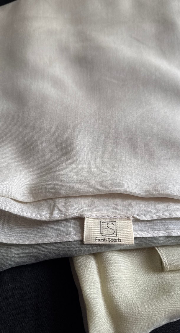 Fresh Scarf Rami Viskon şal Fildişi Renk - Görsel 5