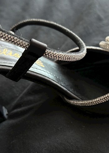 Siyah Saten Abiye Topuklu Ayakkabi - Görsel 13