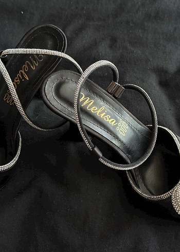 Siyah Saten Abiye Topuklu Ayakkabi - Görsel 9