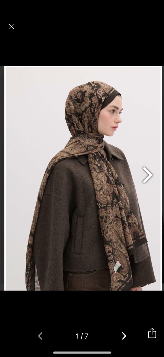 FreshScarfs Freda Desen Şal Toprak - Görsel 2