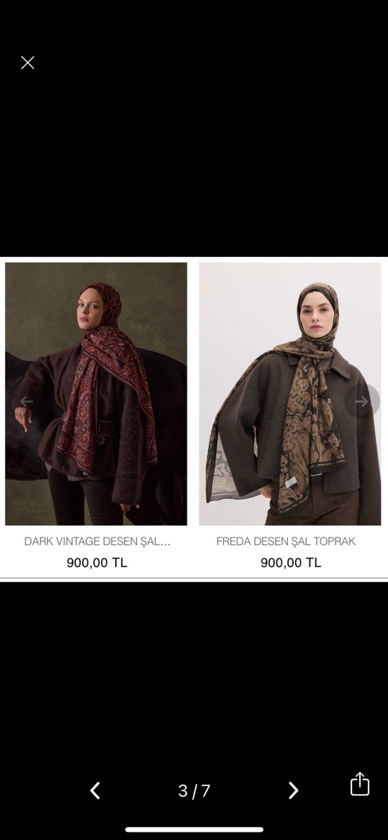 FreshScarfs Freda Desen Şal Toprak - Görsel 3