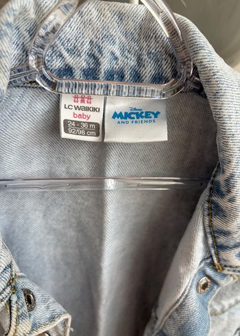 Mavi Kız Kot Ceket Düğmeli Cepli - Görsel 3