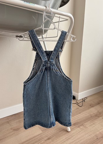 Kız Çocuk Kot Elbise Mickey Desenli - Görsel 3