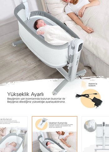 Gri Moons Bebek Beşiği - Görsel 3