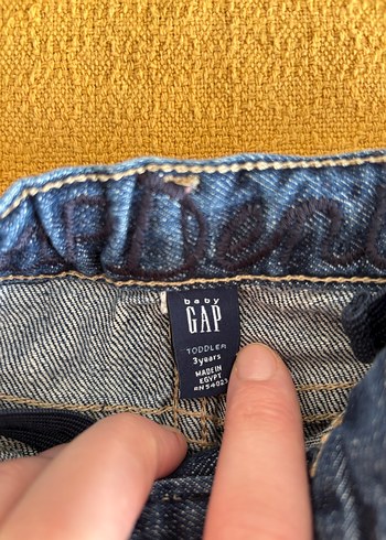 Kız Çocuk Koyu Mavi Kemerli Kot Etek - Görsel 2