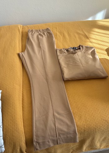 Bej Kadın Midi Kumaş Pantolon - Görsel 2