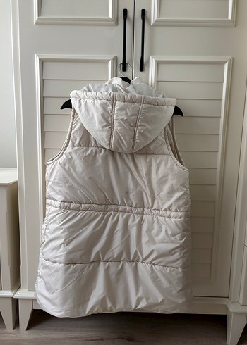 Düğmeli Yüksek Yakalı Gri Kadın Yelek - Görsel 2