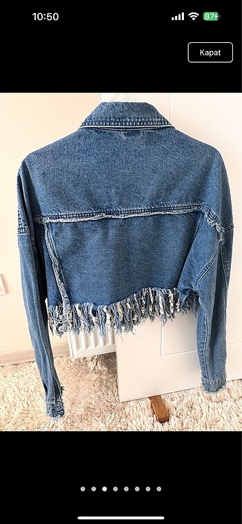 m Beden Zeynep Tosun Crop Denim Ceket