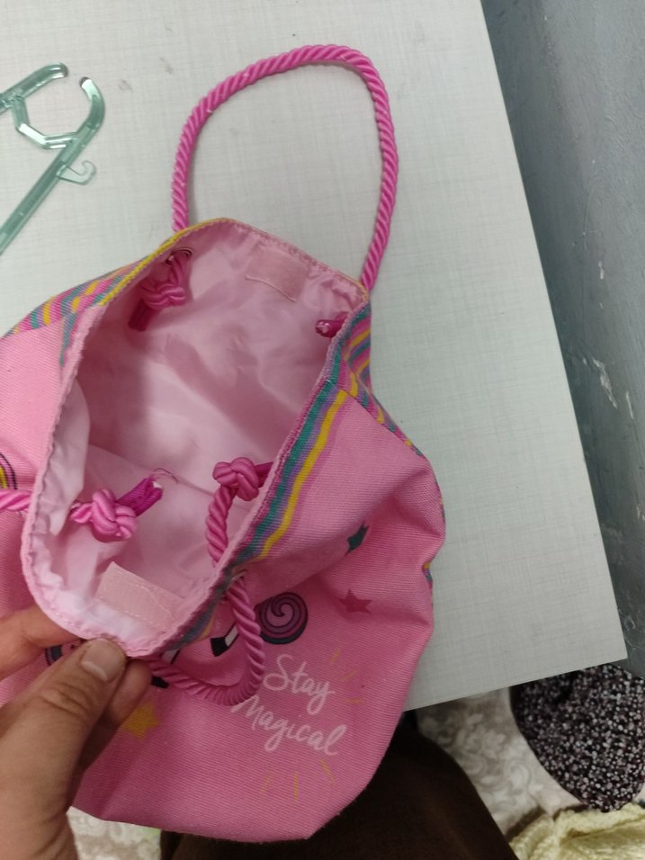 Pembe Unicorn Temalı çanta - Görsel 2