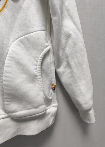 Düğmeli Beyaz Galatasaray Sweatshirt - Görsel 7