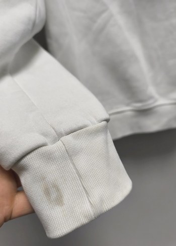 Düğmeli Beyaz Galatasaray Sweatshirt - Görsel 5