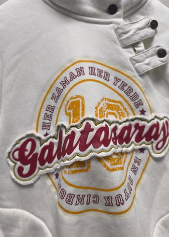 Düğmeli Beyaz Galatasaray Sweatshirt - Görsel 3