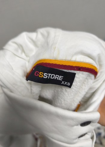 Düğmeli Beyaz Galatasaray Sweatshirt - Görsel 2