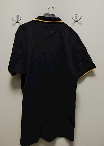 Siyah Erkek Polo Tişört, Kısa Kollu, Düğmeli - Görsel 4