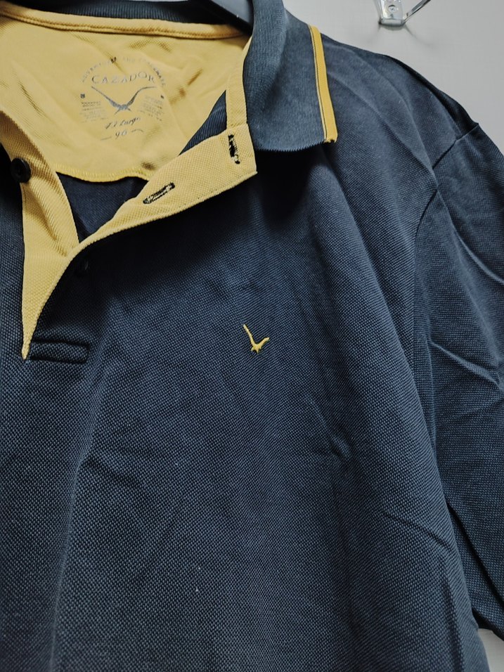 Siyah Erkek Polo Tişört, Kısa Kollu, Düğmeli - Görsel 3