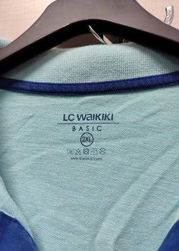 Mavi Pamuklu Kısa Kollu Polo Tişört - Görsel 3