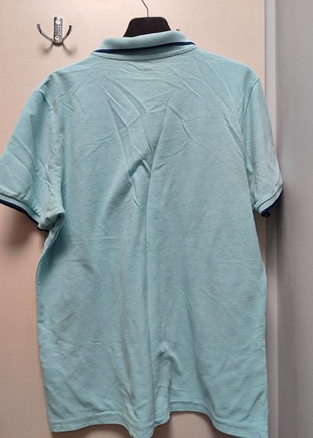 Mavi Pamuklu Kısa Kollu Polo Tişört - Görsel 4