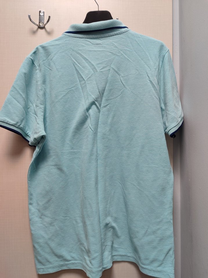 Mavi Pamuklu Kısa Kollu Polo Tişört - Görsel 4