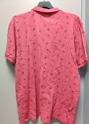 Pembe Desenli Kısa Kollu Polo Tişört - Görsel 3