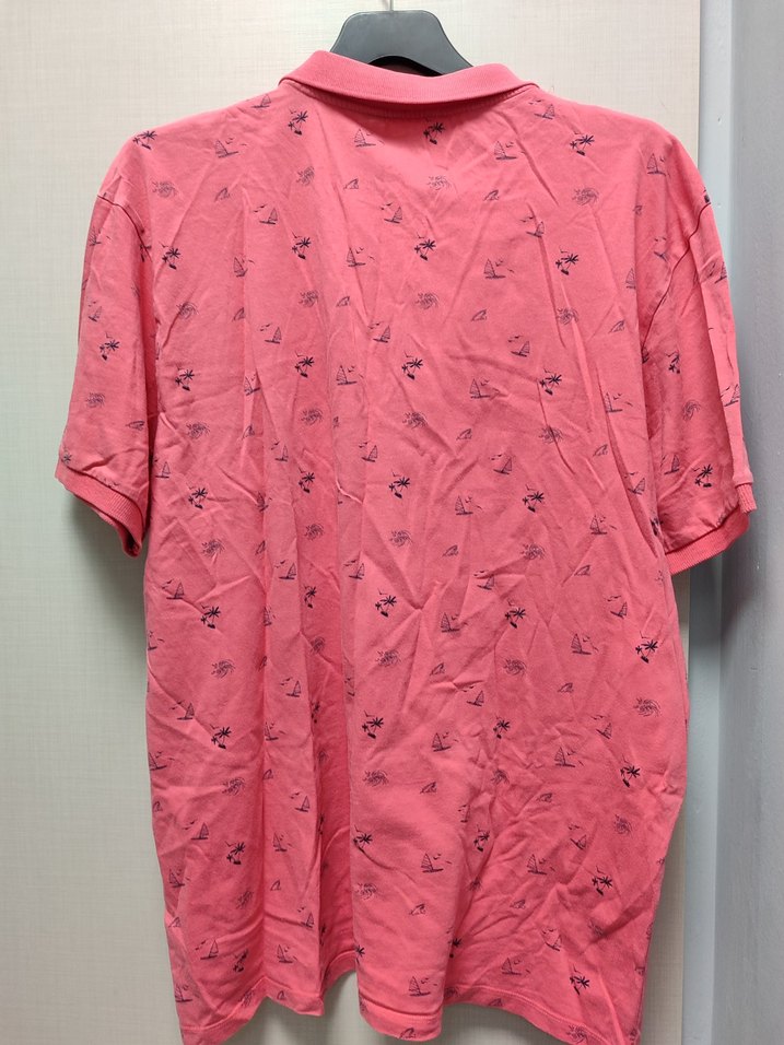 Pembe Desenli Kısa Kollu Polo Tişört - Görsel 3