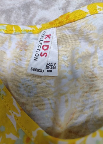 Sarı Kolsuz Kız Çocuk Elbisesi - Görsel 3