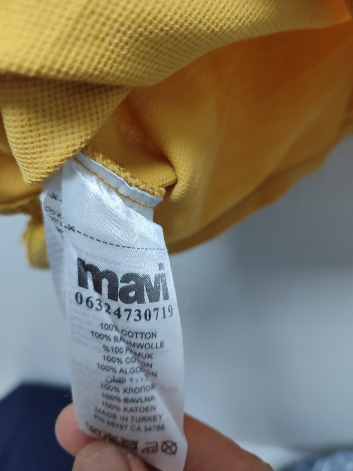 Erkek Sarı Düğmeli Polo Tişört - Görsel 5