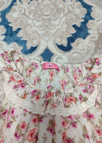 Çiçek Desenli Kız Çocuk Askılı tisort - Görsel 2