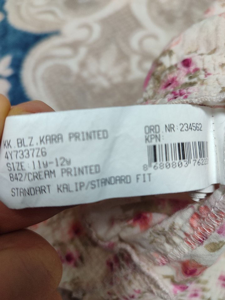 Çiçek Desenli Kız Çocuk Askılı tisort - Görsel 5