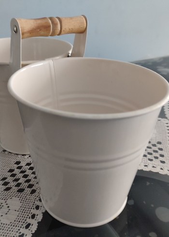 Ahşap Saplı Beyaz Çiftli Kaşıklık - Görsel 3