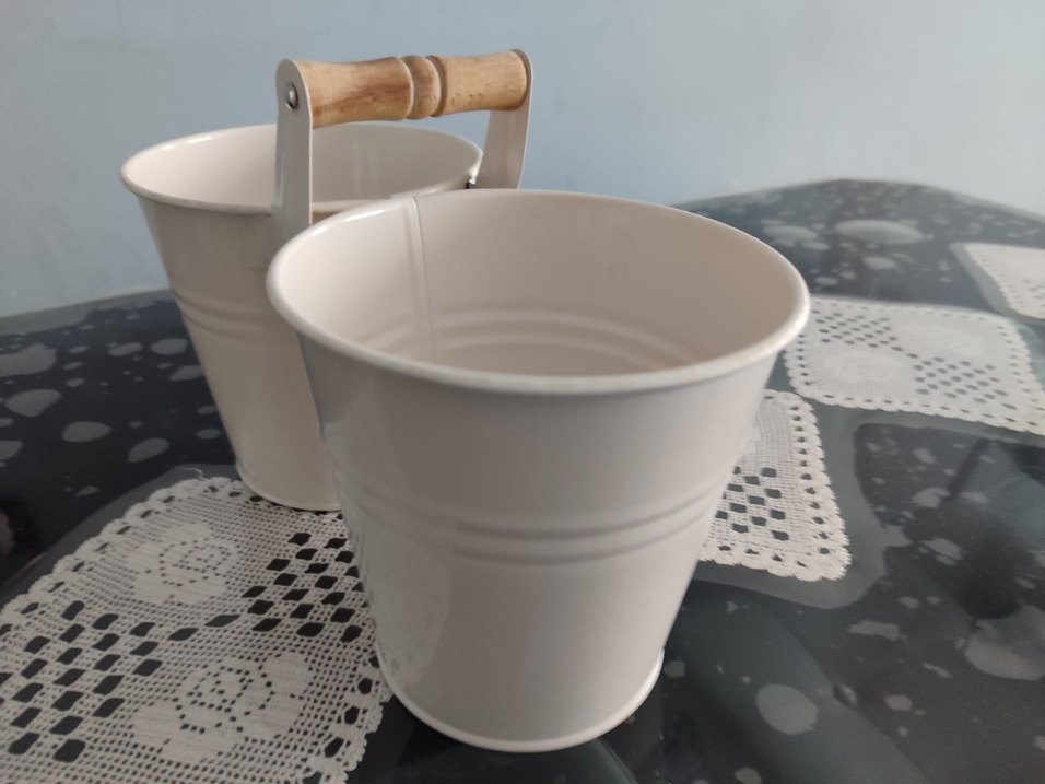 Ahşap Saplı Beyaz Çiftli Kaşıklık - Görsel 3