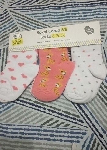 Hello Baby Kız Çocuk 6'lı Desenli Çorap