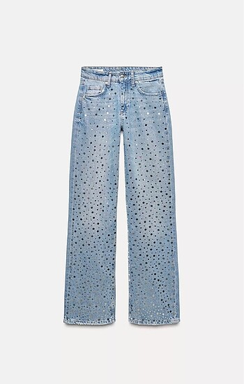 Zara Etiketli Taşlı Jean