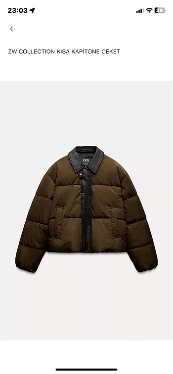 Zara Etiketli Mont