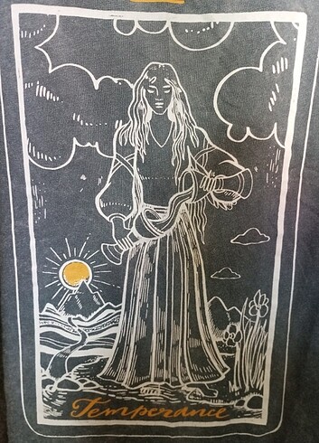 LC Waikiki LcW Tarot desenli Kadın Tshirt