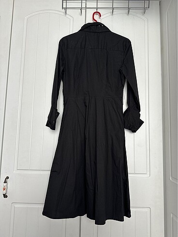 Siyah gömlek elbise - Görsel 2