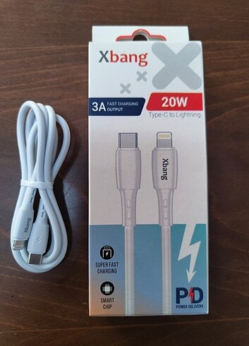 Xbang Apple iPhone Uyumlu 5V/3A TYPE-C Lightning Şarj & Data Kab