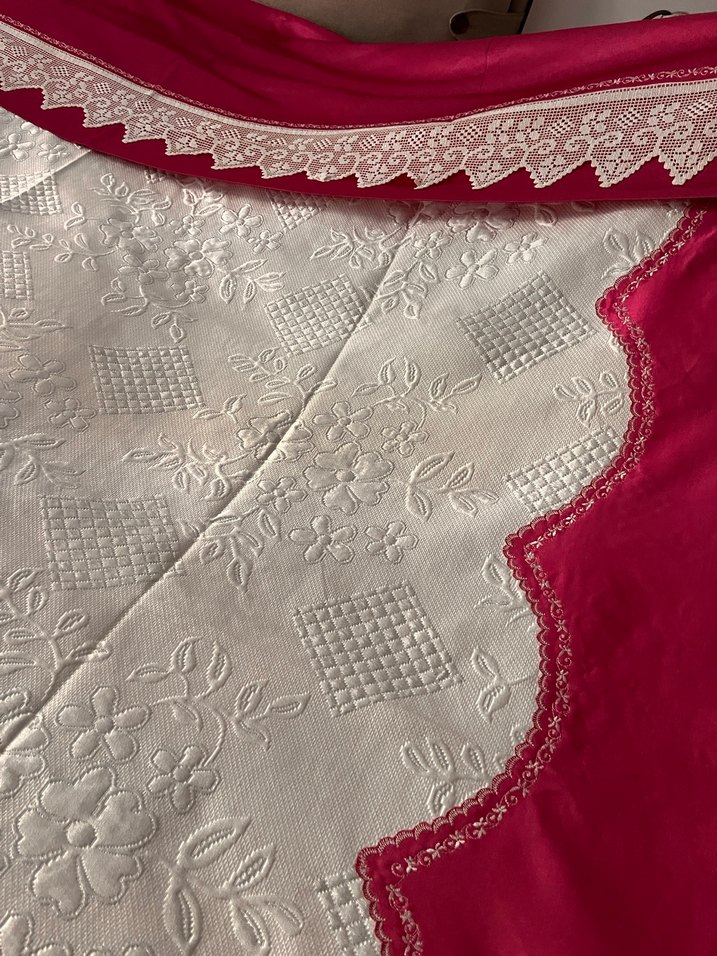 Bordo İşlemeli Geleneksel pike takımı - Görsel 2