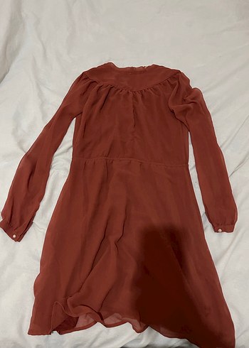 Bordo Midi Kadın Günlük Elbise - Görsel 3