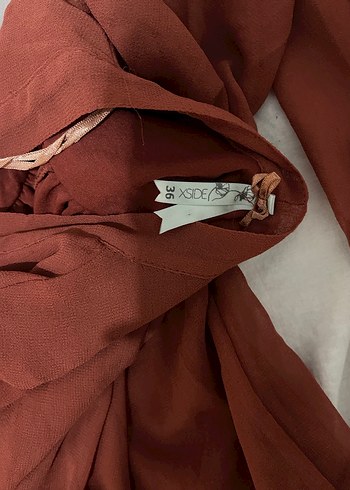 Bordo Midi Kadın Günlük Elbise - Görsel 4