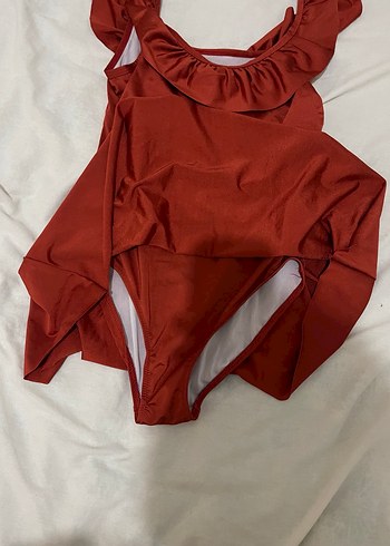 Kırmızı Fırfırlı Midi Kadın Elbise - Görsel 3