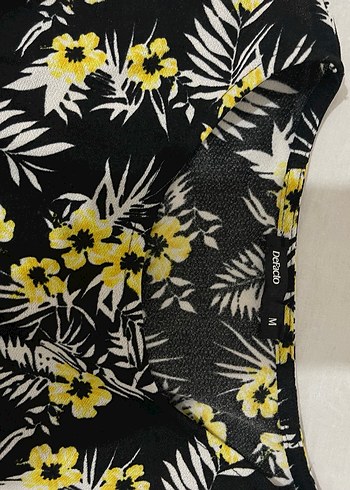 Sarı Çiçekli Bohem Midi Elbise - Görsel 3