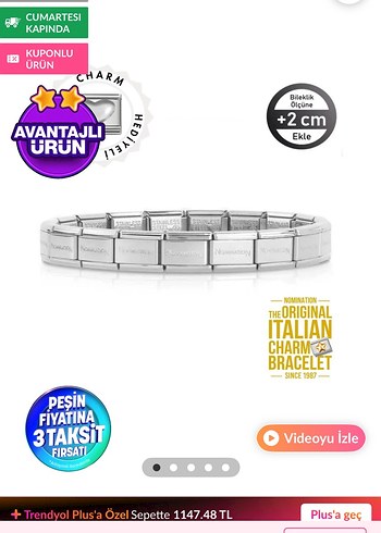 Itailan charm bileklik