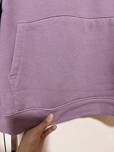 l Beden mor Renk Kapüşonlu sweatshirt
