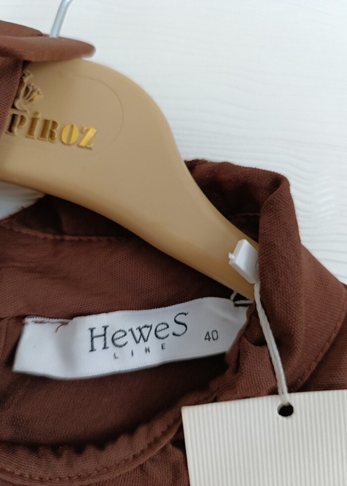 kahve rengi Elbise  - Görsel 2