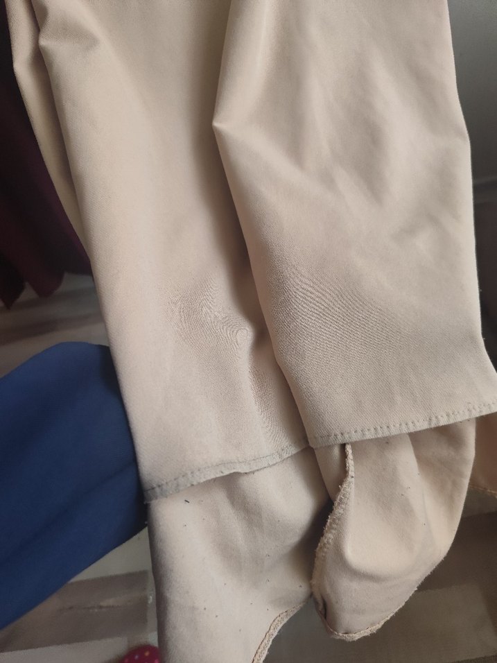 Camel Renkli Uzun Drapeli Elbise - Görsel 2