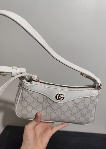 Beyaz Baskılı Deri Kadın Çanta - Görsel 2