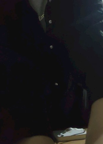 Siyah V Yaka Düğmeli Kadın Gömlek - Görsel 8