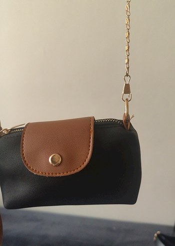 Zincir Detaylı Kahverengi Deri Kadın Çanta - Görsel 4