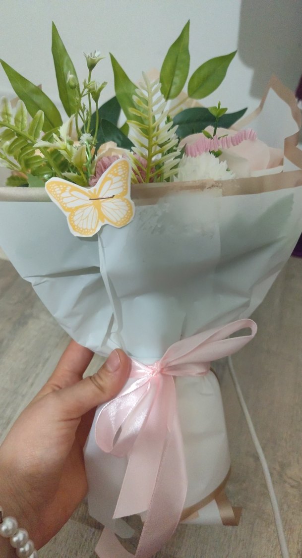 yapay buket çiçek - Görsel 5